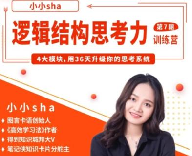 小小sha·逻辑结构思维营【完结】 第1张 小小sha·逻辑结构思维营【完结】 第1张